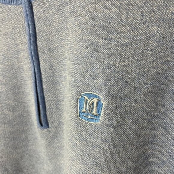 Peter Millar Crown Sport Blue Cotton Knit 1/4 Zip Pullover Sweater EUC Medium M - Picture 4 of 7